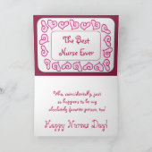 お気に入りのナースハッピーナースデイカスタマイズ可能カード カード (内部)