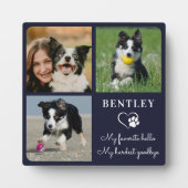 お気に入りのハローカスタムペットドッグメモリアル3枚の写真 フォトプラーク (正面)