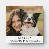 お気に入りのハロー カスタム 犬 写真 ペット 追悼 フォトプラーク (正面)