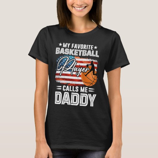 お気に入りのバスケットボール選手がパパ・アメリカと呼んでくれる Tシャツ (正面)