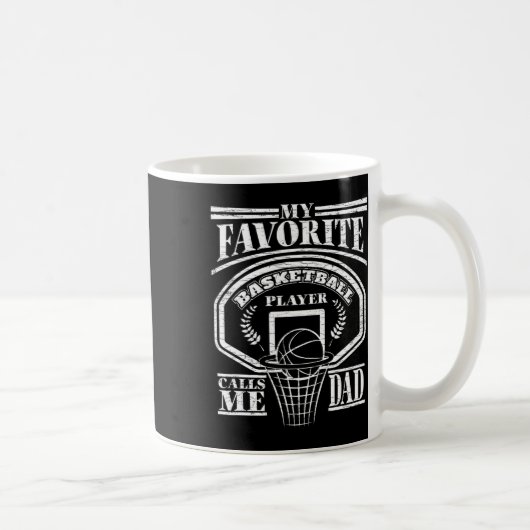 お気に入りのバスケ選手がパパと呼ぶよ メンズ コーヒーマグカップ (右)