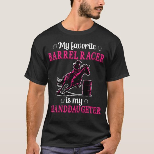 お気に入りのバレルレーサーおばあちゃん バレルレーシング グラ Tシャツ (正面)