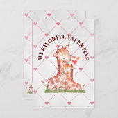 お気に入りのバレンタイン 3.5" x 5" フラット グリーティング カード (正面/裏面)