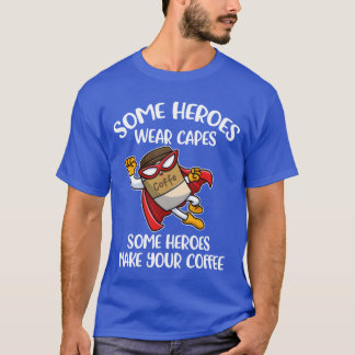 お気に入りのヒーローがコーヒーを美味しくする 面白いコーヒーギフト 楽しい Tシャツ