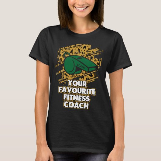 お気に入りのフィットネスコーチ 健康コーチのユーモア Tシャツ (正面)