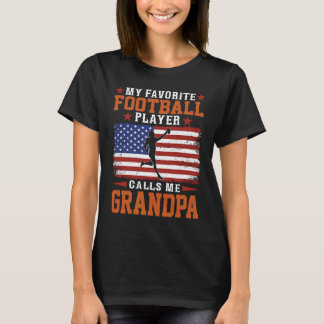 お気に入りのフットボール選手にはおじいちゃんアメリカと呼ばれてる Tシャツ