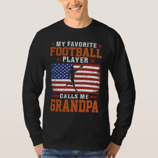 お気に入りのフットボール選手にはじいちゃんアメリカと呼ばれてる Tシャツ