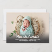 お気に入りのベビー写真の誕生のお知らせ (正面)