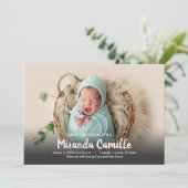お気に入りのベビー写真の誕生のお知らせ (スタンド正面)