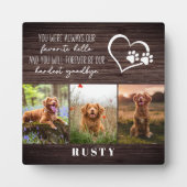 お気に入りのペットとのお別れに最適なメモリアル フォトプラーク (正面)
