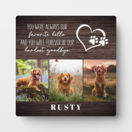 お気に入りのペットとのお別れの記念に最適なモダンなメモリアル フォトプラーク