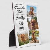 お気に入りのペットの思い出プレート - 好きな言葉 最後の別れ フォトプラーク (側面)