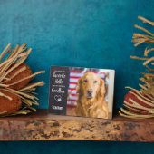 お気に入りのペットの思い出プレート 犬の追悼記念品 フォトプラーク (側面)