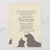 お気に入りのペットの獣医学校卒業招待状 招待状 (正面/裏面)