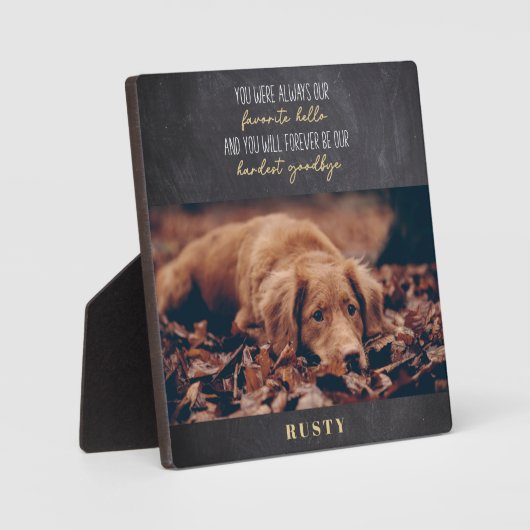 お気に入りのペットメモリアル - 最愛のペットへの別れのプレゼント フォトプラーク (正面)