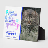 お気に入りのペット猫メモリアル写真キープセイク フォトプラーク (側面)