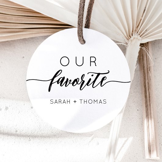 お気に入りのモダンなカリグラフィーのギフト ラウンドシール