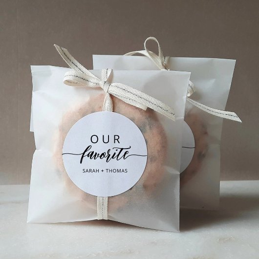 お気に入りのモダンなカリグラフィーのギフト ラウンドシール