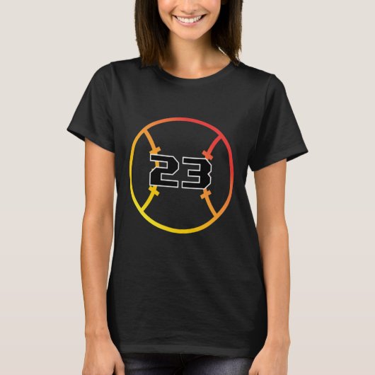 お気に入りのラッキーナンバー #23 ソフティルを売る Tシャツ (正面)