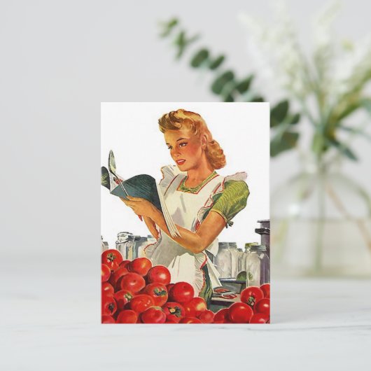 お気に入りのレシピを共有するポストカードデザインのレシピカード ポストカード (スタンド正面)