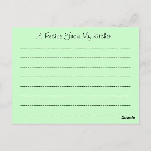 お気に入りのレシピを共有するポストカードデザインのレシピカード ポストカード (裏面)