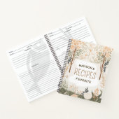 お気に入りのレシピ書パーソナライズされた ノートブック (内部)