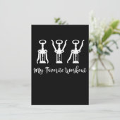 お気に入りのワークアウト ワイン好き ギフト アイデア ジム 招待状 (スタンド正面)