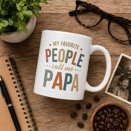 お気に入りの人からはパパと呼ばれてるレトロなビンテージスタイル コーヒーマグカップ
