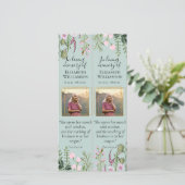 お気に入りの人の生命をお祝いする花の写真引用ブックマーク カード (スタンド正面)