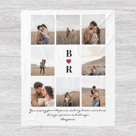 お気に入りの人へのスクリプト バレンタインデー 8枚の写真 フリースブランケット