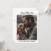 お気に入りの人へ（愛犬から） 父の日のカード カード (正面/裏面インサイチュ)