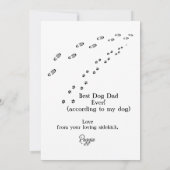 お気に入りの人へ（愛犬から） 父の日のカード カード (裏面)