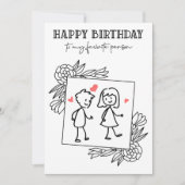 お気に入りの人へ 面白い誕生日ボーイフレンド カード (正面)