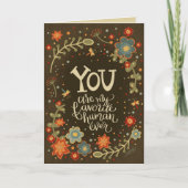 お気に入りの人 面白い 可愛い かわいい 花柄 カード (正面)