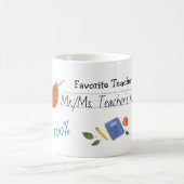 お気に入りの先生の個人用設定 コーヒーマグカップ (中央)