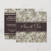 お気に入りの写真でオリジナルデザインを保存 - フラワー セーブザデート (正面/裏面)