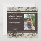 お気に入りの写真でオリジナルデザインを保存 - フラワー セーブザデート (裏面)