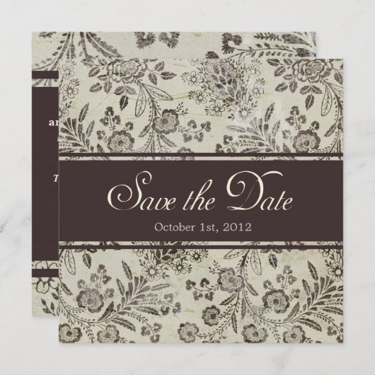 お気に入りの写真でオリジナルデザイン - 花のイラスト セーブザデート (正面/裏面)