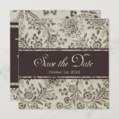 お気に入りの写真でオリジナルデザイン - 花柄 セーブザデート (正面/裏面)