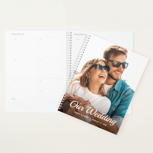 お気に入りの写真でパーソナライズされた週月結婚式プランナー プランナー手帳 (ディスプレー)