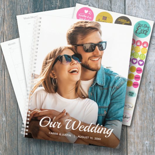 お気に入りの写真でパーソナライズされた週月結婚式プランナー プランナー手帳