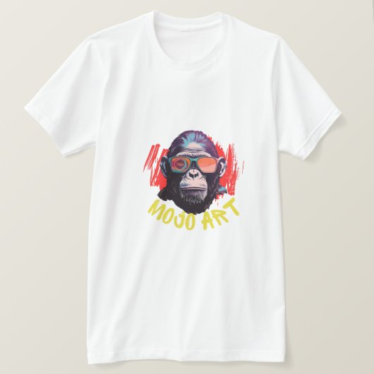 お気に入りの写真で作るモンキーのアートTシャツ Tシャツ (デザイン正面)