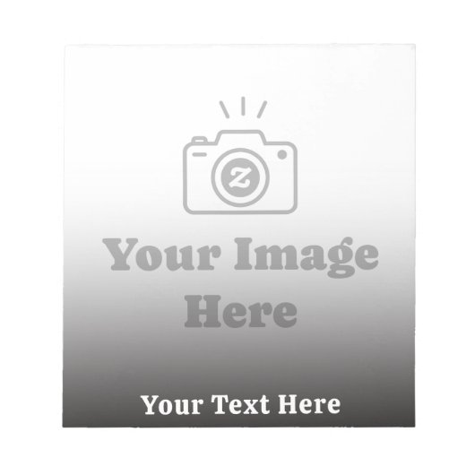 お気に入りの写真とテキストを入れたオーダーメイドメモ帳 ノートパッド (正面)