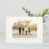 お気に入りの写真と上品なボタニカルデザインを備えた美しいカード シーズンカード (スタンド正面)