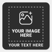 お気に入りの写真にテキストを入れたオリジナルステッカー スクエアシール (正面)
