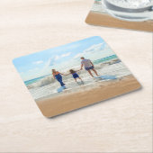 お気に入りの写真をオリジナルコースターに お好きな写真をプリント スクエアペーパーコースター (アングル)