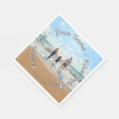 お気に入りの写真を使ったオリジナルナプキンにカスタムテキスト名 スタンダードランチョンナプキン (角)