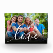 お気に入りの写真 現代的な美しい筆記体 ラブ フォトブロック (正面)