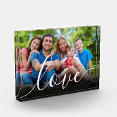 お気に入りの写真 現代的な美しい筆記体 ラブ フォトブロック (左)