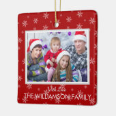 お気に入りの写真:Christmas Red with Snowflaks セラミックオーナメント (左)